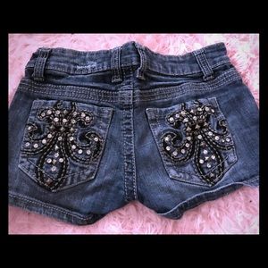 Zipper Jean Shorts Size Small Adult